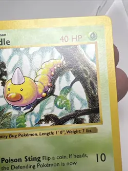 LP Weedle Shadowless 69/102 Regular/Non-Holo Base Set AUTHENTIC Pokemon Card - Image 5