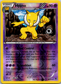Pokemon Hypno 36/111 - Furious Fists - Reverse Holo Rare Pokemon Card - Image 1