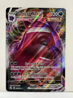 Gengar VMAX # 157/264 Fusion Strike Pokemon TCG Full Art Ultra Rare Holo NM Card - Image 1