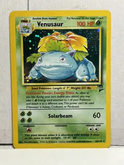 Rare Set 2 Venusaur Foil Holo Holographic # 18/130 PSA Gradeable Pokemon Card - Image 1