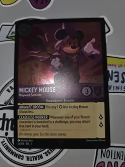 Disney Lorcana Mickey Mouse Wayward Sorcerer Foil Card 51/204 English - Image 1