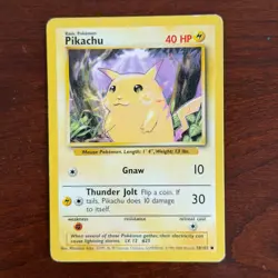Pikachu 58/102 Common Base Set 4th Print 1999-2000 UK Pokemon Card - Image 1