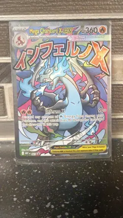Pokemon Mega Charizard X EX 023 Me: Mega Evolution Promo Holo Card English - Image 1