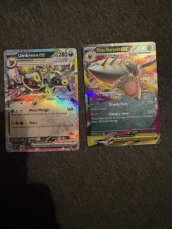 Pokemon EX & Mega Card Lot - Umbreon EX, Mega Sharpedo EX, PFL EN, Holo, 2 Cards - Image 1