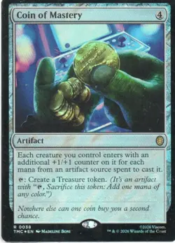MTG: TMNT Commander: Surge Foil Coin of Mastery: Lightly Played Condition - Image 1