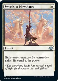 Swords to Plowshares (Regular, #31, NM) Dominaria Remastered (DMR), MTG - Image 1