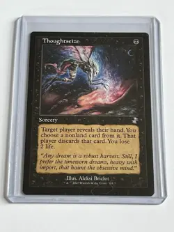 Thoughtseize 334 MTG Time Spiral Remastered 2020 Near Mint Non Foil Retro Frame - Image 1