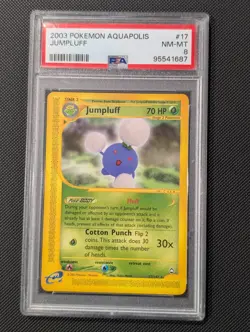 Pokemon 2003 Jumpluff Aquapolis 17/147 PSA 8 - Image 1