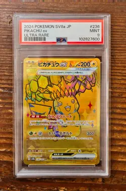PSA 9 Pikachu ex UR Ultra Rare 236/187 sv8a Terastal Festival Japanese Pokemon - Image 1