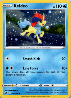 Keldeo 045/189 COSMOS HOLO Promo Astral Radiance Pokemon TCG Near Mint - Image 1