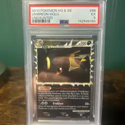 2010 Pokemon Umbreon 86/90 Prime Undaunted Heartgold & Soulsilver PSA 5 Swirl 🔥 - Image 2