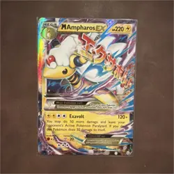 Pokemon TCG M Ampharos EX 28/98 XY-Ancient Origins Full Art Ultra Rare Holo - Image 1