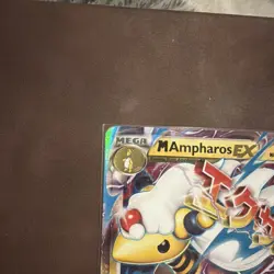 Pokemon TCG M Ampharos EX 28/98 XY-Ancient Origins Full Art Ultra Rare Holo - Image 4