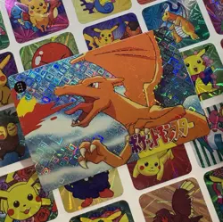 Pokemon Charizard Vintage Pocket Monsters Vending HOLO Prism Sticker 1998 - Image 1