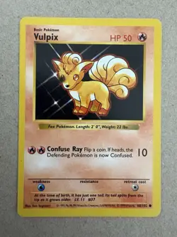 Pokemon - Base Set (Shadowless) Vulpix 068/102 - Common LP - Image 1