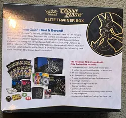 New Sealed! Pokemon TCG: Crown Zenith Elite Trainer 8” X 7” Box - 10 Packs NRMT! 820650851476 - Image 3