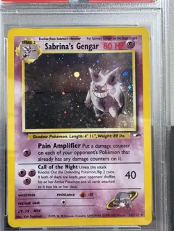 Sabrina’s Gengar Holo #14 PSA 4 - 2000 Pokemon Gym Heroes 💫SWIRL - Image 3