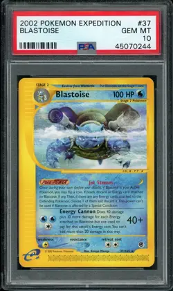 Pokemon Expedition Blastoise 37/165 PSA 10 Gem Mint - Image 1