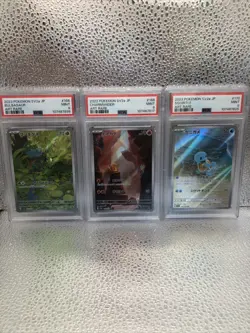 Bulbasaur Charmander Squirtle 166 168 170 Japanese PSA 9 Pokemon 151 - Image 1