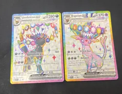 Pokemon TCG - Umbreon ex 176 & Espeon ex 175 Prismatic Evolutions Ultra Rare NM - Image 1