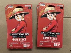 Qty 1 One Piece Card Game Carrying On His Will OP-13 Sleeved Booster, New - Image 2