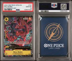 Nico Robin Alternate Art PSA 10 - One Piece OP09-107 Emperors English 2024 - Image 3