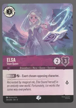 Disney Lorcana Fabled ELSA Snow Queen Epic Foil #210/204 - Image 1