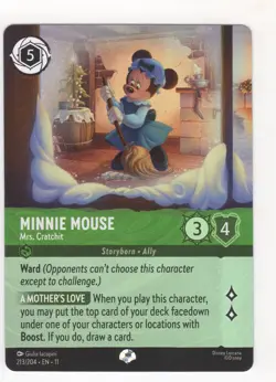 Disney Lorcana Winterspell MINNIE MOUSE Mrs. Cratchit Epic Foil #213/204 - Image 1