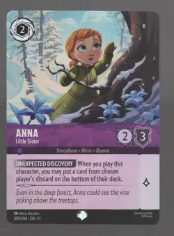 Disney Lorcana Winterspell ANNA Little Sister Epic Foil #209/204 - Image 1