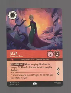 Disney Lorcana Winterspell ELSA Concerned Sister Epic Foil #215/204 - Image 1