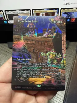 TMNT Trouble in Pairs M 0003 Foil Enchantment White MTG 2026 Card- NM - Image 1