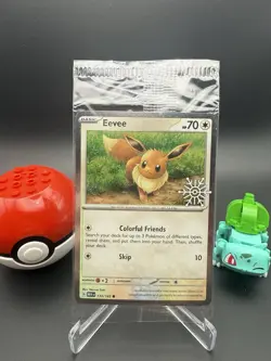 SEALED Eevee 133/165 Holiday Calendar Snowflake Stamped Cosmos Holo Pokemon Card - Image 1