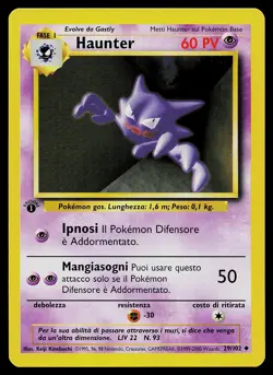 Pokemon Card - Haunter ITALIAN Base Set 29/102 Uncommon 1st Edition - Image 1