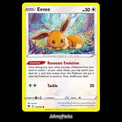 Eevee 119/189 - 2022 Sword & Shield Astral Radiance Common - Pokemon Card VLP - Image 1