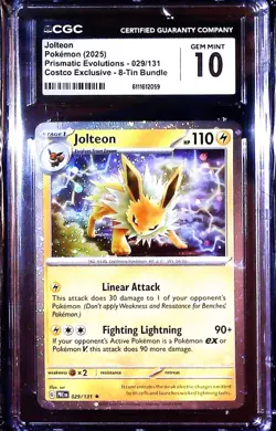 CGC 10 Gem Mint Jolteon 029/131 REVERSE HOLO Prismatic Evolutions Pokemon Card - Image 1