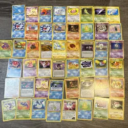Huge Lot Of 49 Vintage Pokemon Cards Base Fossil Rocket Etc Assorted Sets Played - Image 1