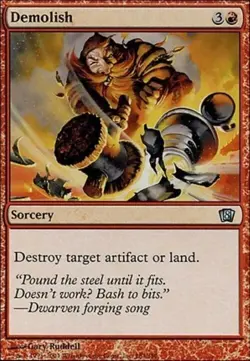 MTG 8th Edition - Demolish *FOIL* NM, Black Border - Image 1