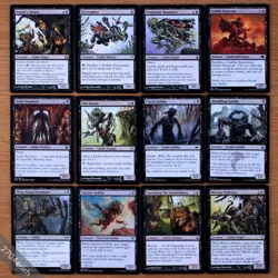 Lot 12 Black Goblin Creatures Magic Set Commander MTG Mad Auntie, Grim Wanderer - Image 1