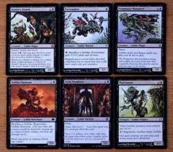 Lot 12 Black Goblin Creatures Magic Set Commander MTG Mad Auntie, Grim Wanderer - Image 2