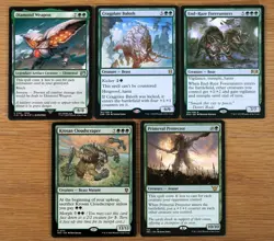 Set of 10 Large Stompy Green Creatures (English Magic MTG) Verdurous Gearhulk - Image 2