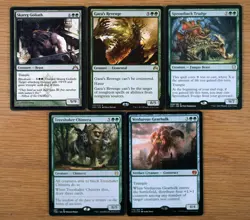 Set of 10 Large Stompy Green Creatures (English Magic MTG) Verdurous Gearhulk - Image 3