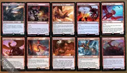 Set of 10 Rare Red Dragons *NM* Magic Commander Deck Building EDH MTG Group - Image 1