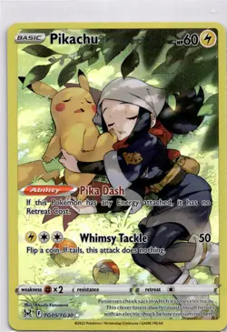 Pokemon Pikachu TG05/TG30 Lost Origin Trainer Gallery Illustration Rare NM - Image 1