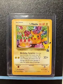 ______'s Pikachu Birthday - 24/53 - Holo Rare NM, English Pokemon Celebrations - Image 1