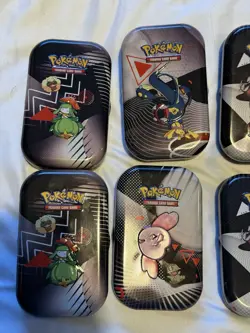 Pokemon TCG 8x Unova White Flare Black Bolt Mini Tins OPENED NO PACKS - Image 2