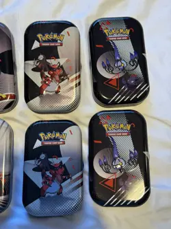 Pokemon TCG 8x Unova White Flare Black Bolt Mini Tins OPENED NO PACKS - Image 3