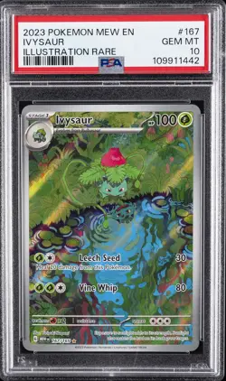 2023 POKEMON MEW EN-151 ILLUSTRATION RARE #167 IVYSAUR PSA 10 - Image 1
