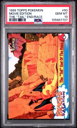 1999 TOPPS POKEMON THE MOVIE EDT THE "TAIL" END OF THE RACE MOVIE EDITION PSA 10 - Image 1