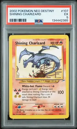 2002 POKEMON NEO DESTINY #107 SHINING CHARIZARD PSA 5 - Image 1