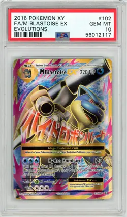 Pokemon M Blastoise EX #102 XY Evolutions PSA 10 Gem Mint - Image 1